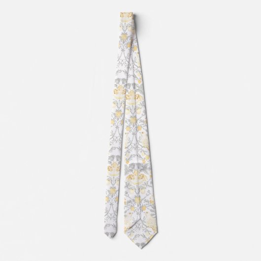 PixDezines William Morris Aardbei Dief Geel Stropdas (Achterkant)