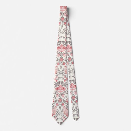 PixDezines William Morris Aardbei Dief Roze Stropdas (Voorkant)