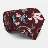 PixDezines William Morris Bourgondië doe-het-zelf  Stropdas (Opgerold)