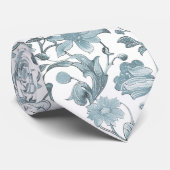 PixDezines William Morris Dusty BlueDIY Slate Blue Stropdas (Opgerold)