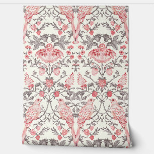 PixDezines William Morris Pink Strawberry Thief Behang