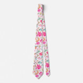 PixDezines William Morris Roze Blauw Stropdas (Voorkant)