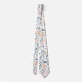 PixDezines William Morris Stofblauw en Roze Roze Stropdas (Achterkant)