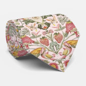 PixDezines William Morris Strawberry Thief Pink Stropdas (Opgerold)