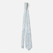 PixDezines William Morris Wilgentak Stofblauw Stropdas (Achterkant)
