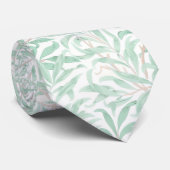 PixDezines William Morris Willow Bough Sage Green Stropdas (Opgerold)