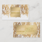 PixDezines Willow/Faux Gold Foil/DIY achtergrond Visitekaartje (Voorkant / Achterkant)