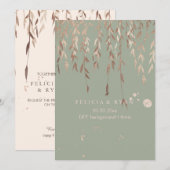 PixDezines Willow/Faux Roze Gold/DIY achtergrond Kaart (Voorkant / Achterkant)