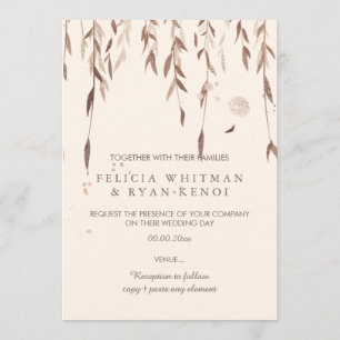 PixDezines Willow/Faux Roze Gold/DIY achtergrond Kaart