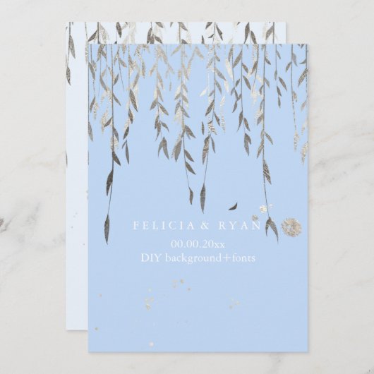 PixDezines Willow/Faux Silver/DIY achtergrond Kaart (Voorkant / Achterkant)