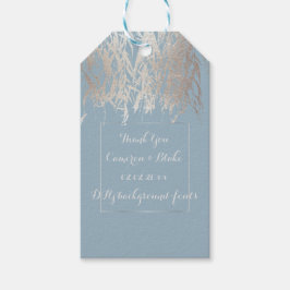 PixDezines Willow Leaves Zilver/DIY achtergrond Cadeaulabel