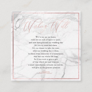 PixDezines Wishing Well, kalligrafie Roos Gold Informatiekaartje