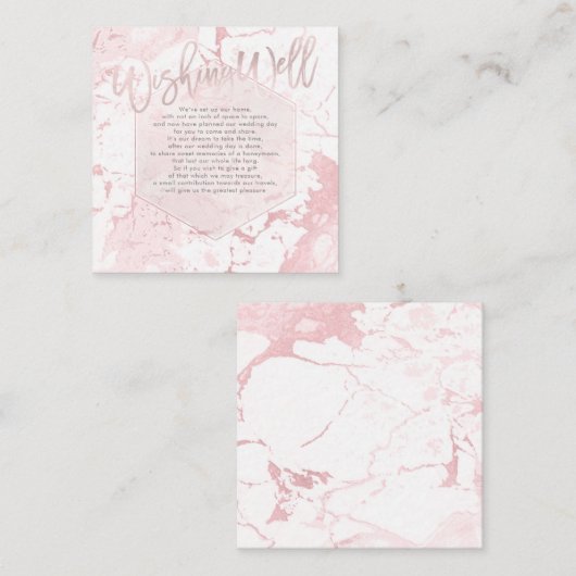 PixDezines Wishing Well/Marble /Blush Informatiekaartje (Voorkant / Achterkant)