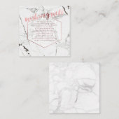 PixDezines Wishing Well/Marble/Faux Roos Gold Informatiekaartje (Voorkant / Achterkant)
