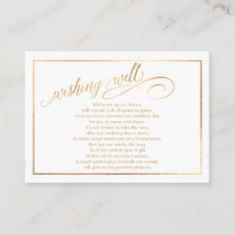 PixDezines Wishing Well/Marble /White+Gold Informatiekaartje