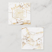 PixDezines Wishing Well/Marble /White+Gold Informatiekaartje (Voorkant / Achterkant)