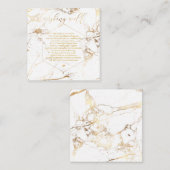 PixDezines Wishing Well/Marble /White+Gold Informatiekaartje (Voorkant / Achterkant)
