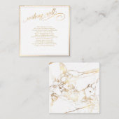 PixDezines Wishing Well/Marble /White+Gold Informatiekaartje (Voorkant / Achterkant)