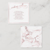 PixDezines Wishing Well/Marble /White+Roos Gold Informatiekaartje (Voorkant / Achterkant)