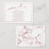 PixDezines Wishing Well/Marble /White+Roos Gold Informatiekaartje (Voorkant / Achterkant)