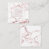 PixDezines Wishing Well/Marble/White+Roos Gold Informatiekaartje (Voorkant / Achterkant)