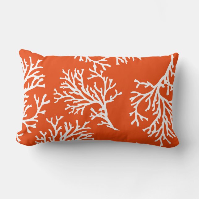 PixDezines wit + blauw koraal / doe-het-zelf achte Kussen (Voorkant)