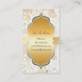 PixDezines WIT KANT/PERKAMENT Visitekaartje (Achterkant)