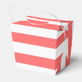PixDezines Wit + Koraal Oranje strepen Bedankdoosjes (Achterkant)