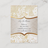PixDezines  WIT-LACE/PARCHMENT Visitekaartje (Achterkant)