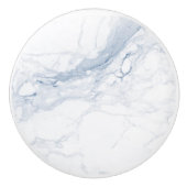 PIXDEZINES WIT MARMER+BLAUWE ADEREN KERAMISCHE KNOP (Voorkant)