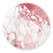 PIXDEZINES WIT MARMER + FAUX ROOS GOUD KERAMISCHE KNOP (Voorkant)