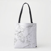 PixDezines WIT MARMER Tote Bag (Voorkant)