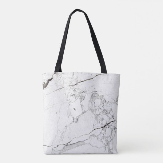 PixDezines WIT MARMER Tote Bag (Achterkant)