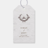 PixDezines witte berken + eikenkrans Cadeaulabel (Achterkant)