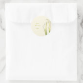 PixDezines witte calla lelies/diy achtergrond Ronde Sticker (Tas)