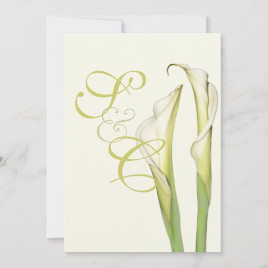 PixDezines witte calla lilies/diy background Kaart (Voorkant)