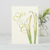 PixDezines witte calla lilies/diy background Kaart (Staand voorkant)