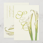 PixDezines witte calla lilies/diy background Kaart (Voorkant / Achterkant)