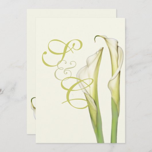 PixDezines witte calla lilies/diy background Kaart (Voorkant / Achterkant)