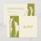 PixDezines witte calla lilies/diy background RSVP Kaartje (Voorkant / Achterkant)