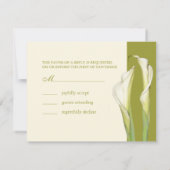 PixDezines witte calla lilies/diy background RSVP Kaartje (Achterkant)