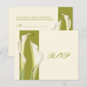 PixDezines witte calla lilies/diy background RSVP Kaartje (Voorkant / Achterkant)
