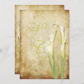 PixDezines Witte Calla lilies Kaart (Voorkant / Achterkant)