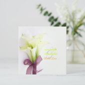 PixDezines WITTE CALLA LILIES TROUWBOUQUET Kaart (Staand voorkant)