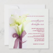 PixDezines WITTE CALLA LILIES TROUWBOUQUET Kaart (Achterkant)