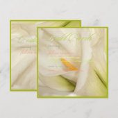 PixDezines witte calla lily/bridal brunch Kaart (Voorkant / Achterkant)