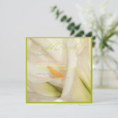PixDezines witte calla lily/bridal brunch Kaart (Staand voorkant)