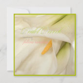 PixDezines witte calla lily/bridal brunch Kaart (Achterkant)