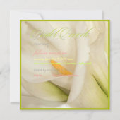 PixDezines witte calla lily/bridal brunch Kaart (Voorkant)