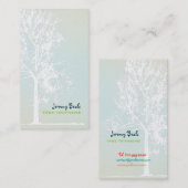 PixDezines witte eikenboomstamtrimmers ♥ ♥ Visitekaartje (Voorkant / Achterkant)